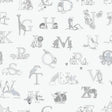Galerie Alphabet Silver Grey Wallpaper
