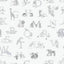Galerie Alphabet Silver Grey Wallpaper