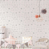 Galerie Alphabet Silver Grey Wallpaper