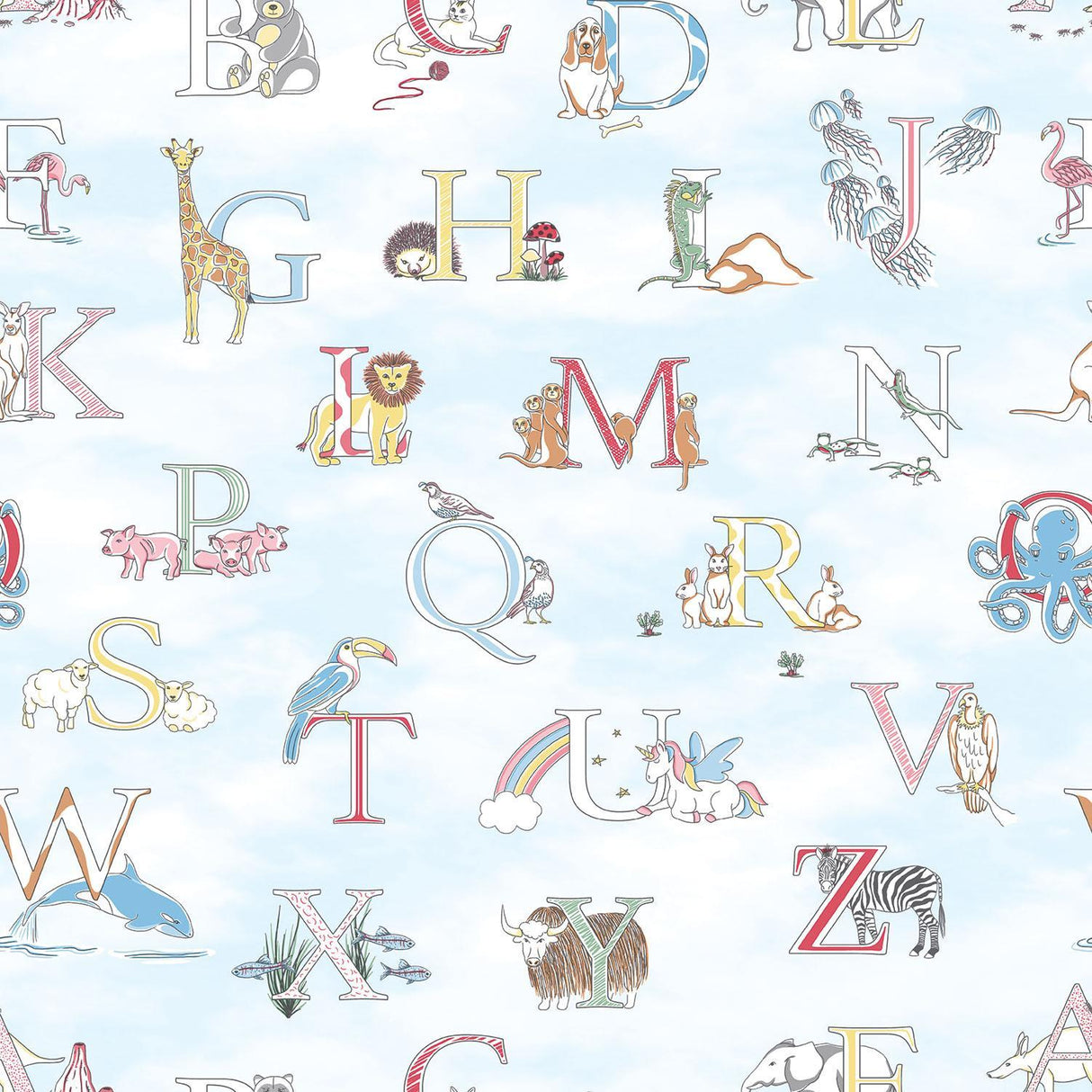 Galerie Alphabet Blue Wallpaper