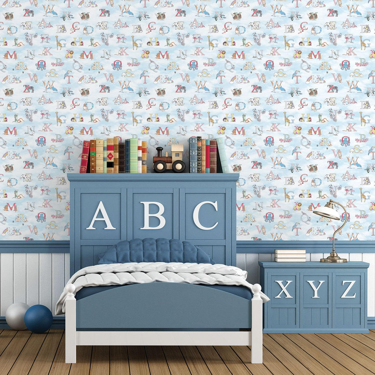 Galerie Alphabet Blue Wallpaper