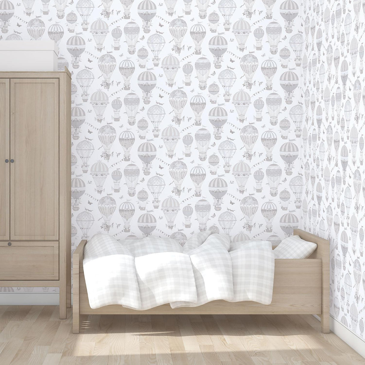 Galerie Balloon Journey Silver Grey Wallpaper