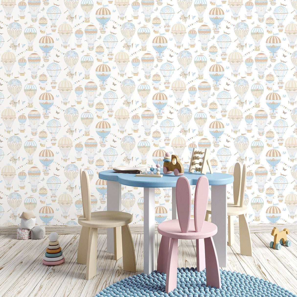 Galerie Balloon Journey Blue Wallpaper