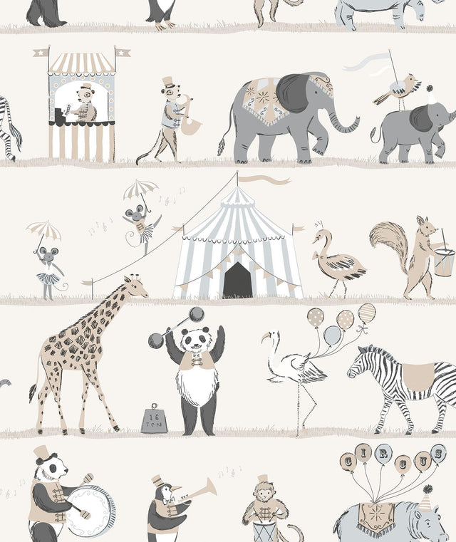 Galerie Circus Parade Beige Wallpaper