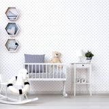Galerie Small Stars Silver Grey Wallpaper