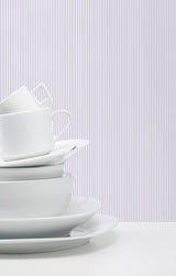 Galerie Narrow Stripe Purple Lilac Wallpaper