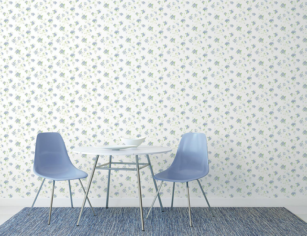 Galerie Small Floral Trail Blue Wallpaper