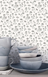 Galerie Cow Parsley White Wallpaper