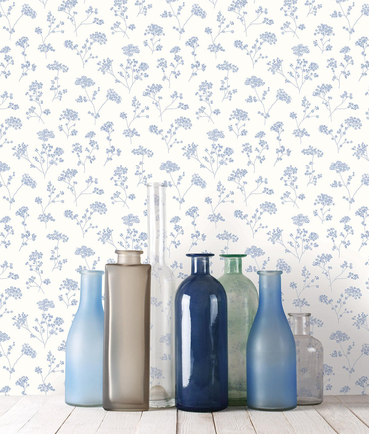 Galerie Cow Parsley Blue Wallpaper