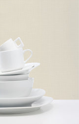 Galerie Small Gingham Plaid Cream Wallpaper