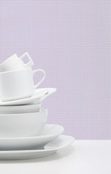 Galerie Small Gingham Plaid Purple Lilac Wallpaper