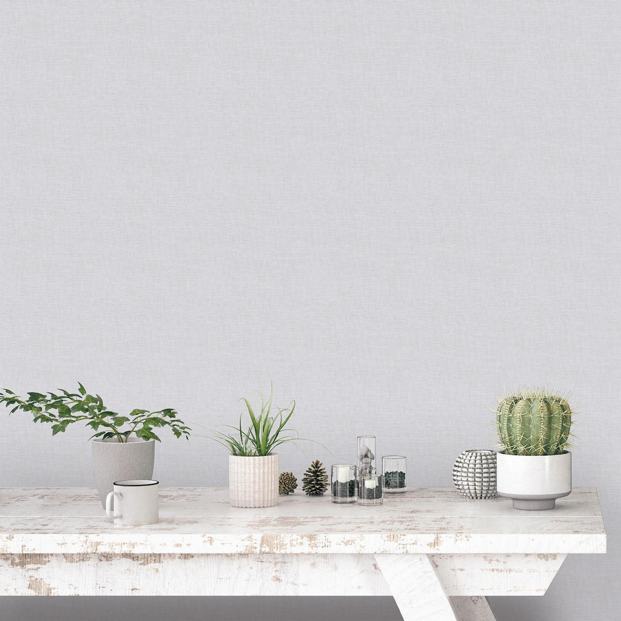 Galerie Mini Texture Silver Grey Wallpaper