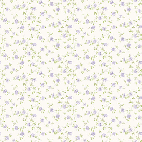 Galerie Small Rose Trail Purple Lilac Wallpaper