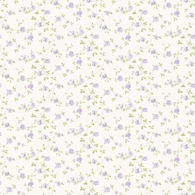 Galerie Small Rose Trail Purple Lilac Wallpaper