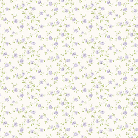 Galerie Small Rose Trail Purple Lilac Wallpaper