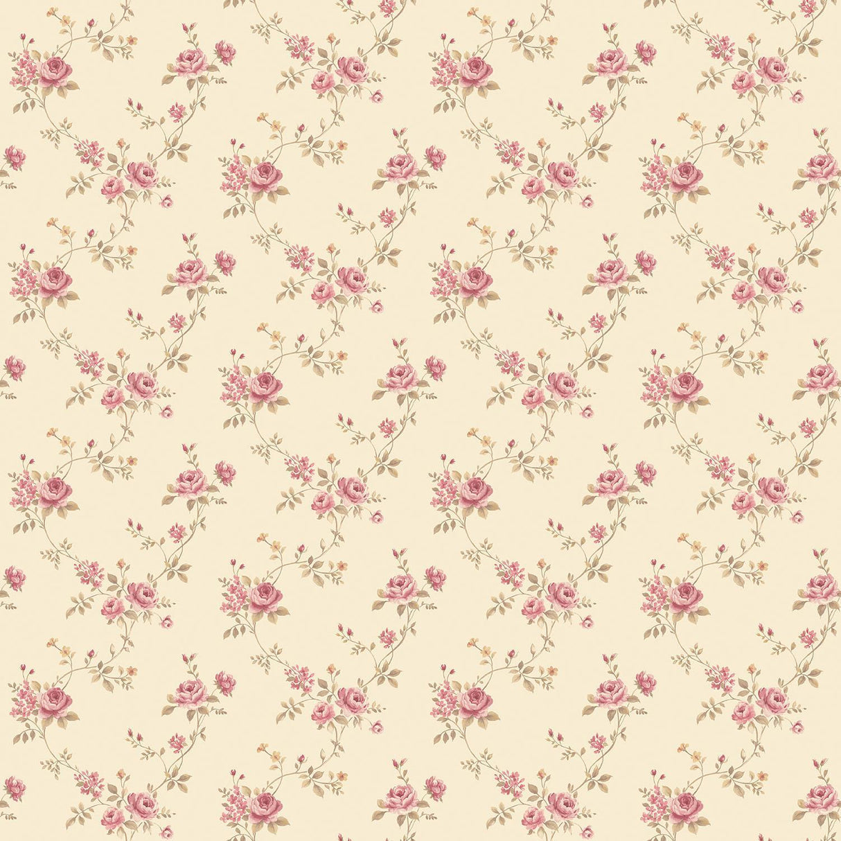 Galerie Medium Rose Trail Cream Wallpaper