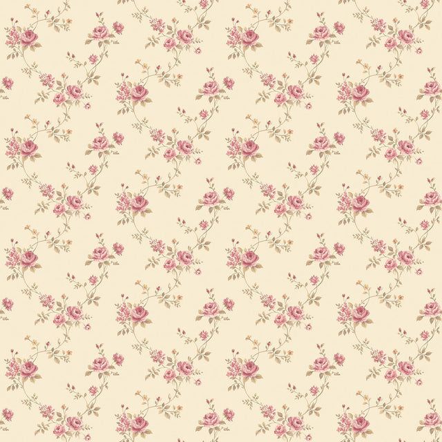 Galerie Medium Rose Trail Cream Wallpaper