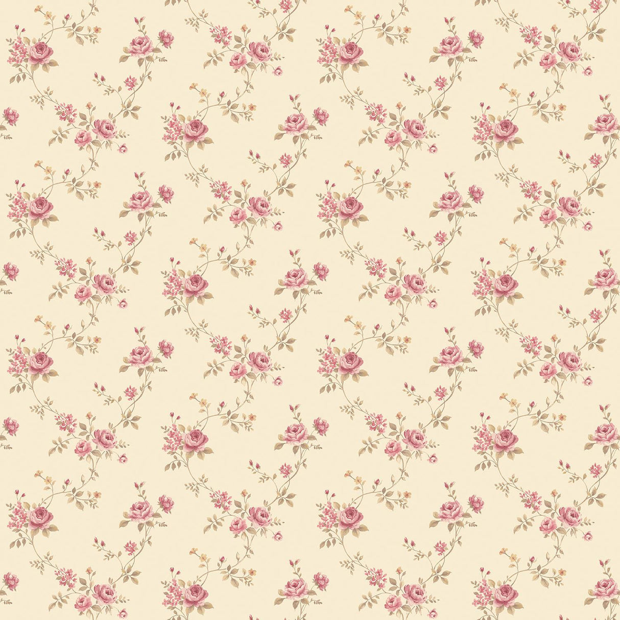 Galerie Medium Rose Trail Cream Wallpaper