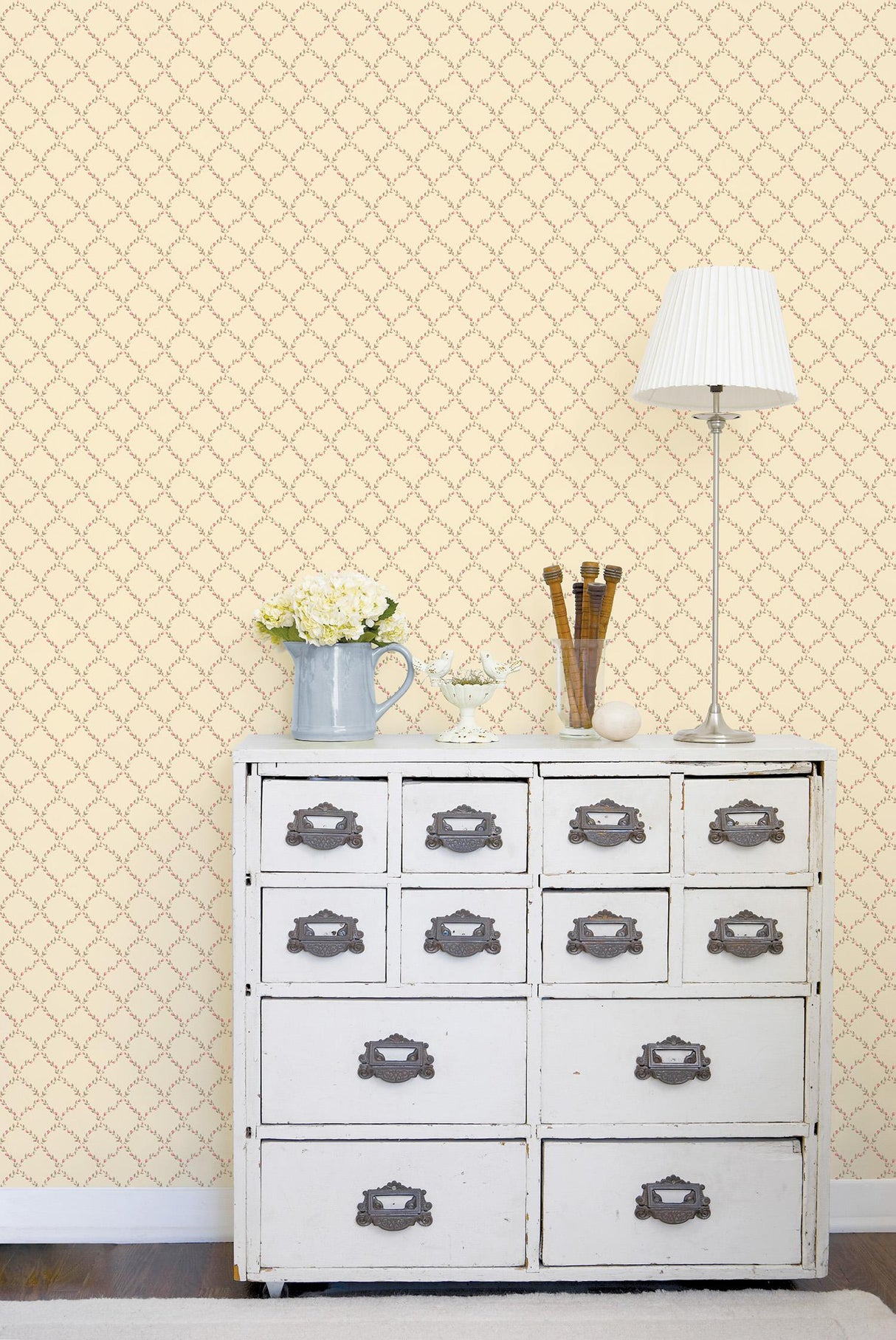 Galerie Small Rose Trail Cream Wallpaper
