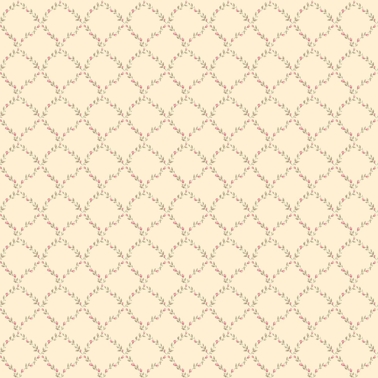 Galerie Small Rose Trail Cream Wallpaper