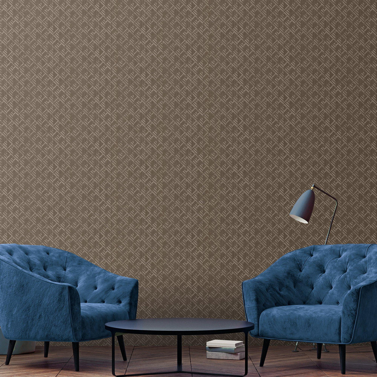 Galerie G56579 Texstyle Block Flock Bronze Brown Wallpaper G56579 Bronze Brown Wallpaper