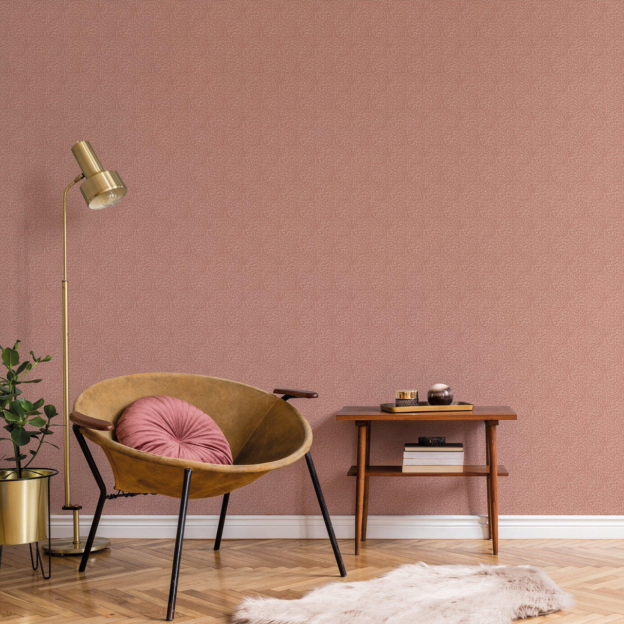 Galerie G56609 Texstyle Hedgehog Orange Wallpaper G56609 Orange Wallpaper