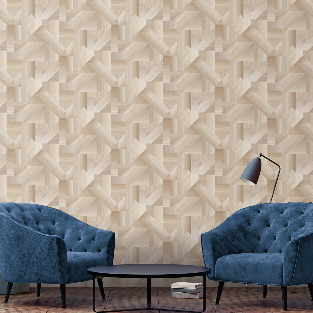 Galerie G56623 Texstyle Shape Shifter Beige Wallpaper G56623 Beige Wallpaper