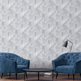 Galerie G56626 Texstyle Shape Shifter Silver Grey Wallpaper G56626 Silver Grey Wallpaper