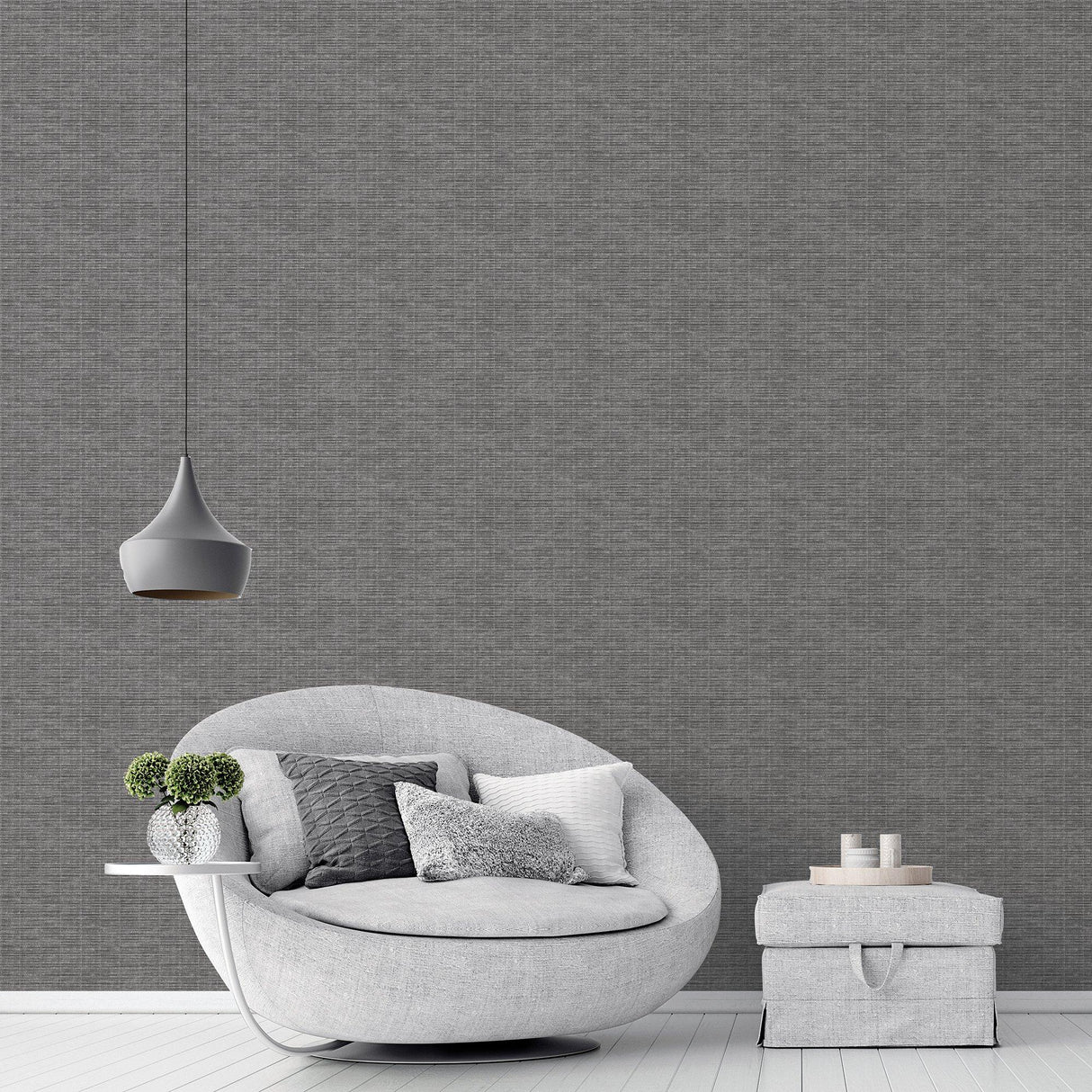 Galerie G56631 Texstyle Woven Weave Texture Silver Grey Wallpaper G56631 Silver Grey Wallpaper