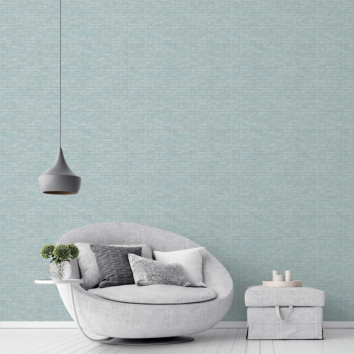 Galerie G56634 Texstyle Woven Weave Texture Green Wallpaper G56634 Green Wallpaper