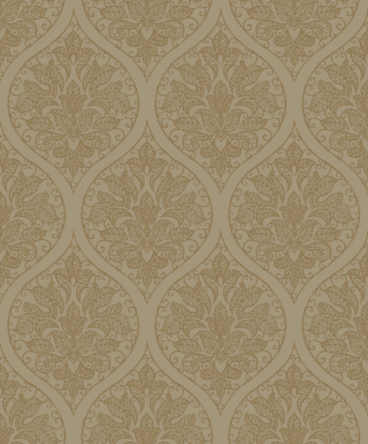 Galerie Emporium Ogee Gold Wallpaper