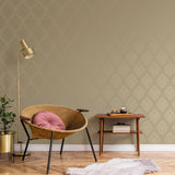 Galerie Emporium Ogee Gold Wallpaper