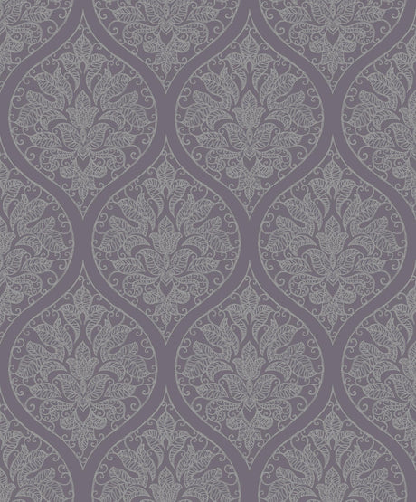 Galerie Emporium Ogee Purple Lilac Wallpaper