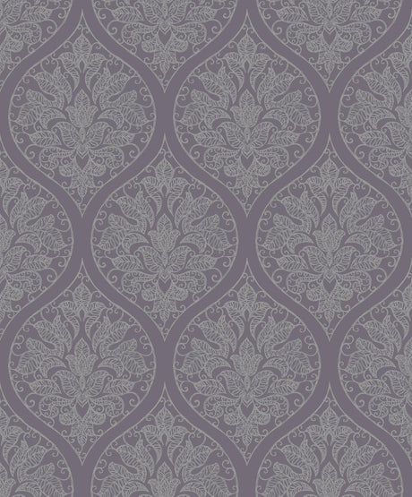 Galerie Emporium Ogee Purple Lilac Wallpaper