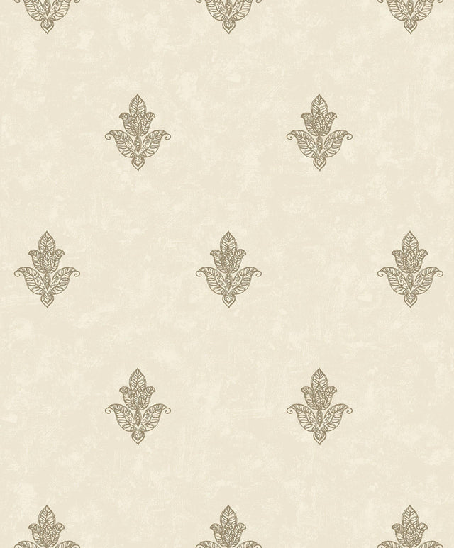 Galerie Mehndi Motif Beige Wallpaper