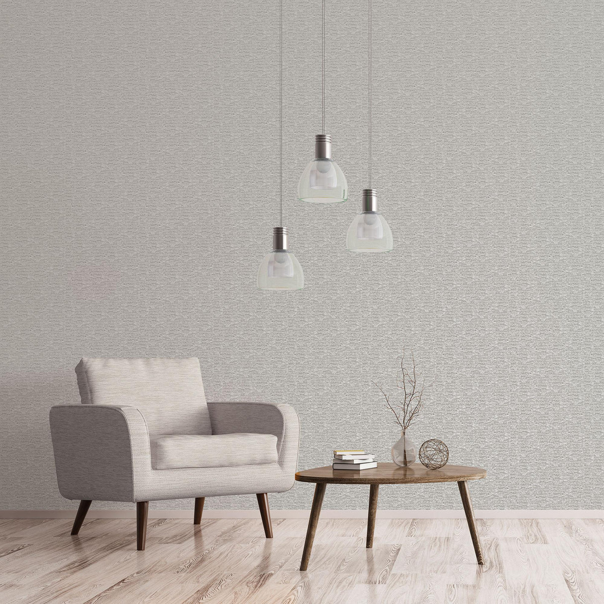 Galerie Mottled Metallic Plain Silver Grey Wallpaper