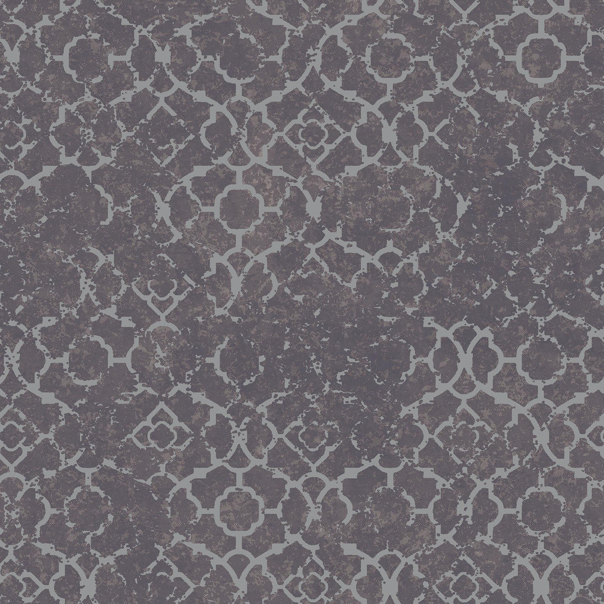 Galerie Aged Quatrefoil Purple Lilac Wallpaper