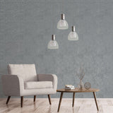 Galerie Aged Quatrefoil Silver Grey Wallpaper