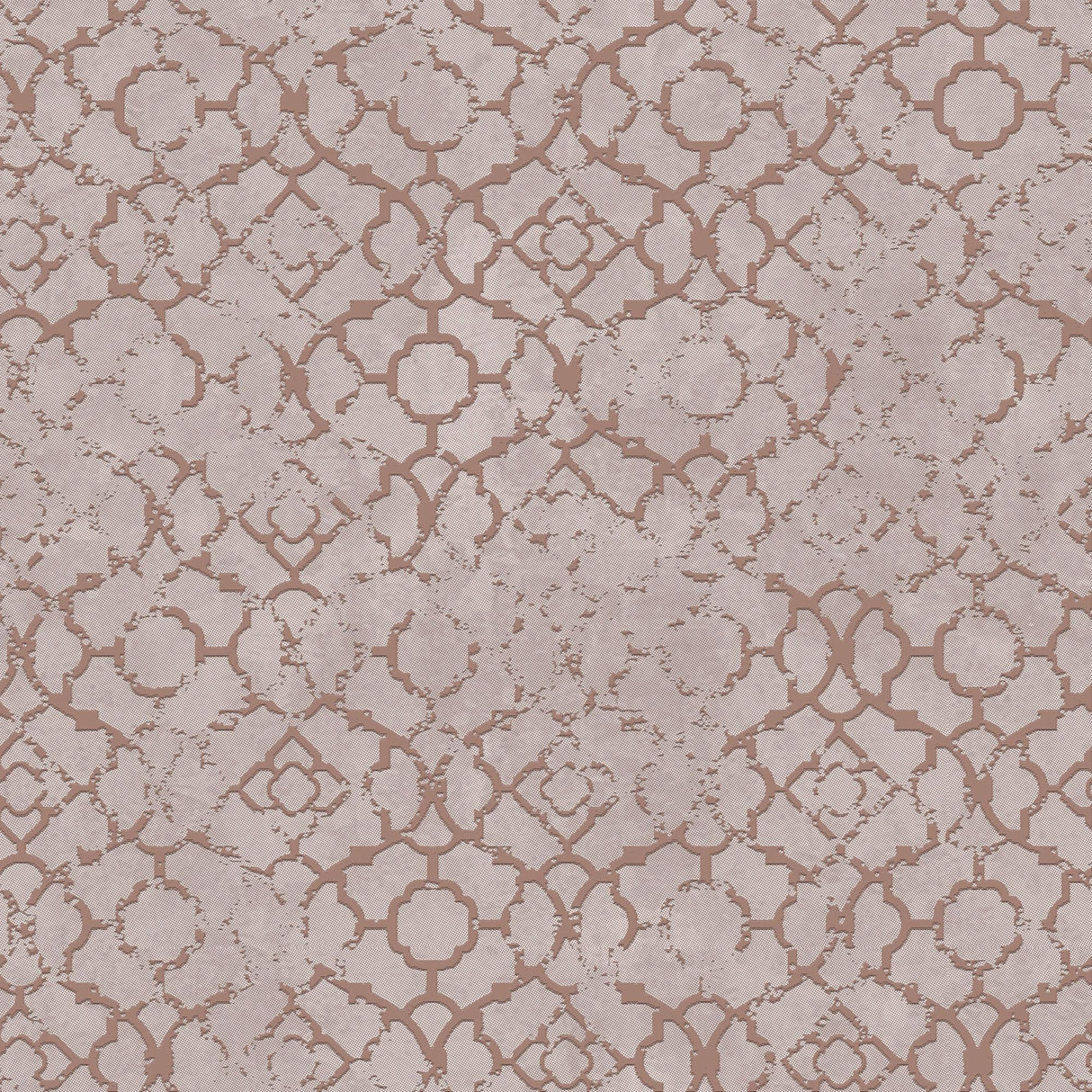 Galerie Aged Quatrefoil Rose Gold Wallpaper