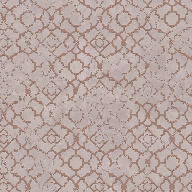Galerie Aged Quatrefoil Rose Gold Wallpaper