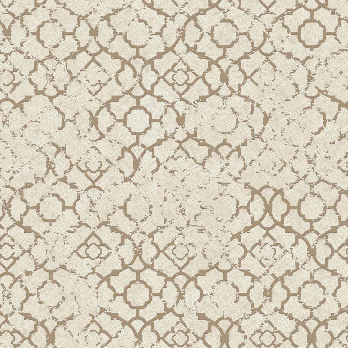 Galerie Aged Quatrefoil Gold Wallpaper