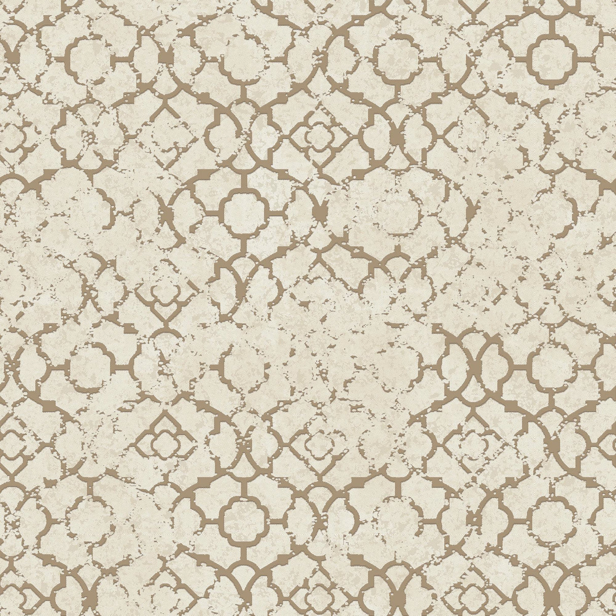 Galerie Aged Quatrefoil Gold Wallpaper