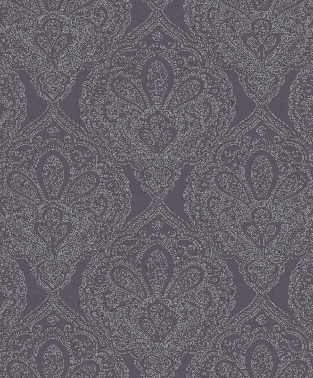 Galerie Mehndi Damask Purple Lilac Wallpaper