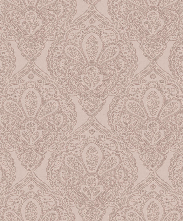 Galerie Mehndi Damask Rose Gold Wallpaper