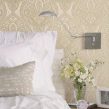 Galerie Mehndi Damask Gold Wallpaper