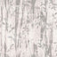 Galerie Batik Leaves Silver Grey Wallpaper