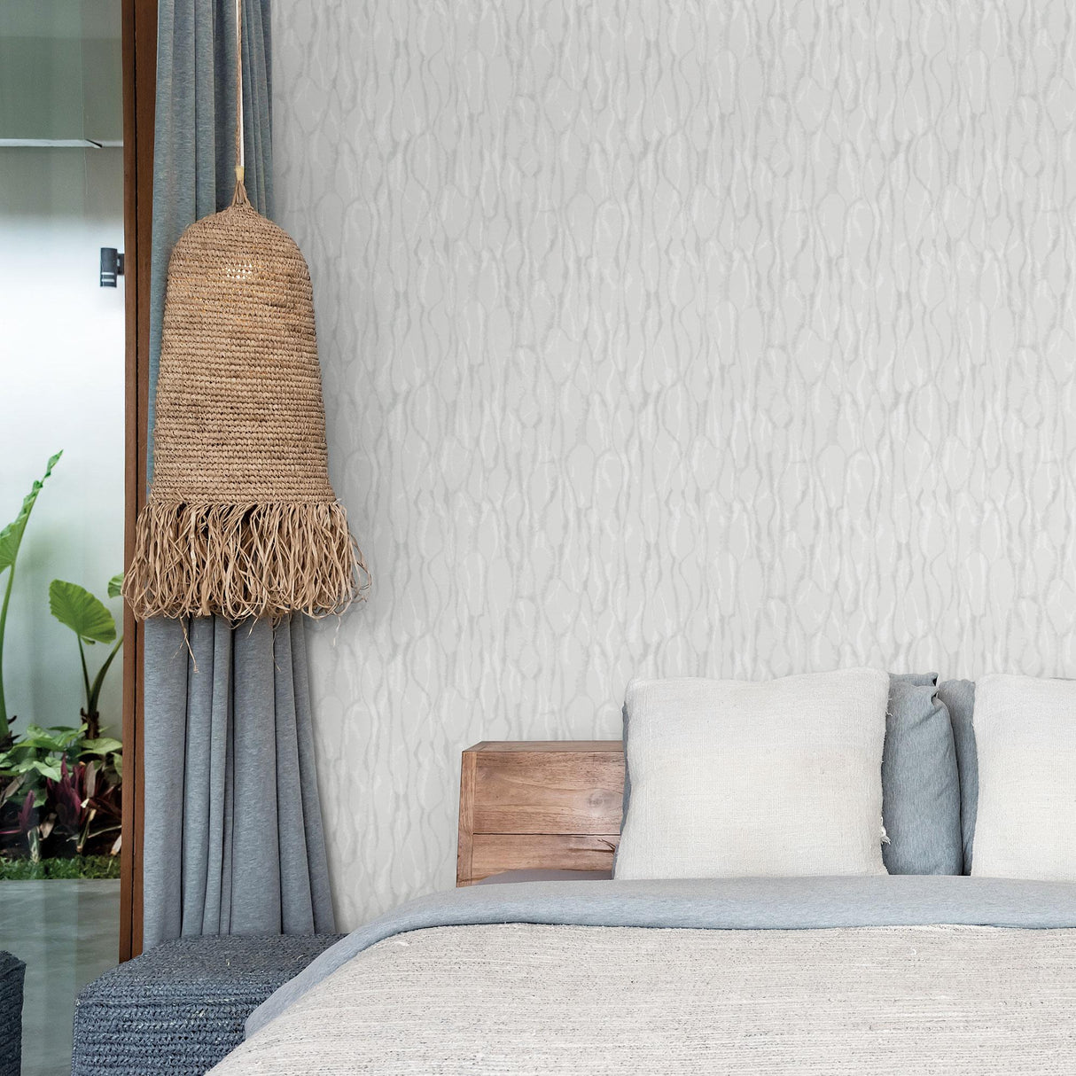 Galerie Drizzle Silver Grey Wallpaper