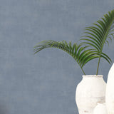 Galerie Metallic Linen Blue Wallpaper