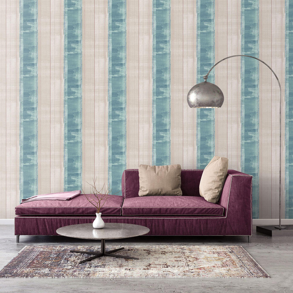 Galerie Sublime Stripe Multi-coloured Wallpaper