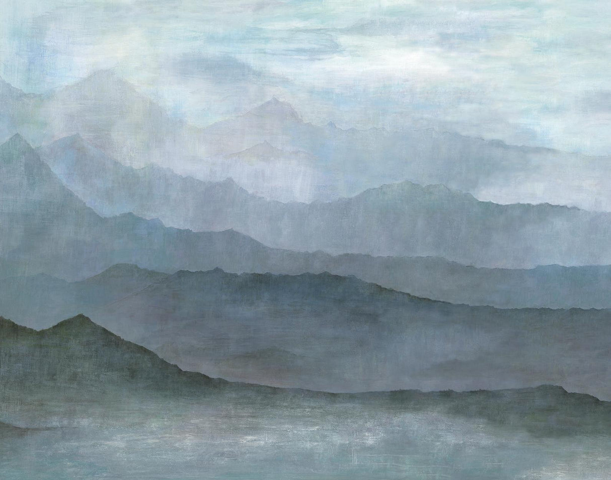 Galerie Misty Mountains Blue Wallpaper